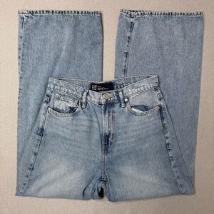 GAP Supersoft High Rise Wide-Leg Size 4 27 Regular Light Wash